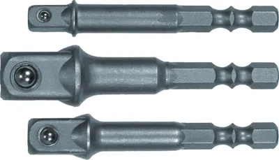 Image de CONDOR 4703 Jeu d'adaptateurs 1/4" 6 pans pour perceuses Set 3 pièces 1/4 3/8 1/2