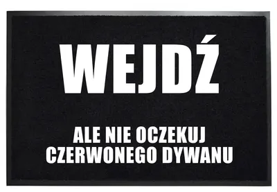 Produktbild von TabPrint Fußmatte Schwarz 40x60 cm mit Aufschrift