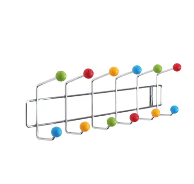 Produktbild von GARDEROBENLEISTE "COLOUR BALL" farbenfrohe Wandgarderobe mit 12 Kugeln