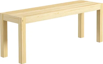 Produktbild von Sitzbank Holzbank Küchenbank, Massivholz, 3-Sitzerbank, 120 cm x 33 cm x 45 cm, Natur