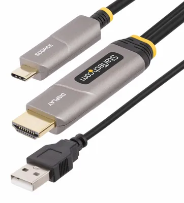 Produktbild von StarTech.com 15,2m USB-C auf HDMI 2.0 Aktives optisches Kabel (AOC), 4K 60Hz, Unidirektionales USB C zu HDMI Kabel, CL3, USB C 4K HDMI Kabel/Adapter, Unidirektional, 15,2 m, USB Typ-C, HDMI Typ A (Standard), Stecker, Stecker, Gerade