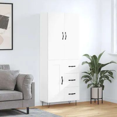 Produktbild von vidaXL Highboard Weiß 69,5x34x180 cm Holzwerkstoff