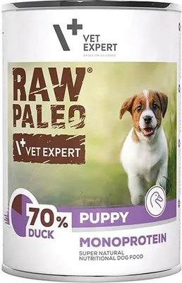 Produktbild von RAW PALEO Welpenfutter Ente Monoprotein 400g
