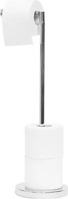 Produktbild von Famanu WC-Rollenhalter für 4 Reserven - Stehend und Stahl - Silber - 69 x 165 x 165 cm