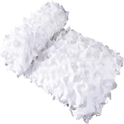 Obrázek produktu pro Stínicí plachta, obdélníkový vzor, maskovací vzor, 3 x 4 m, bílá, do zahrady, na volný čas, kempování, oslavy, do baru, jako dekorace na lov