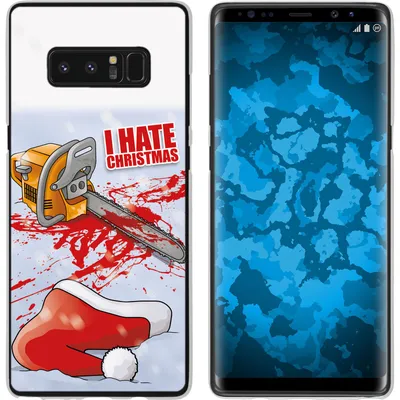 Produktbild von PhoneNatic Case kompatibel mit Samsung Galaxy Note 8 Silikon-Hülle X Mas Weihnachten Hate X-Mas M8