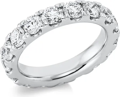 Produktbild von Memoire Ring aus 750 Gold Weißgold 17 Brillanten 4,02ct TW-SI B:4,3mm Innenumfang 55mm  Ø17.5mm