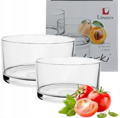 Produktbild von Glas Salatschüssel Straight 17+20cm 2er SET Schichtsalatschüssel NICE