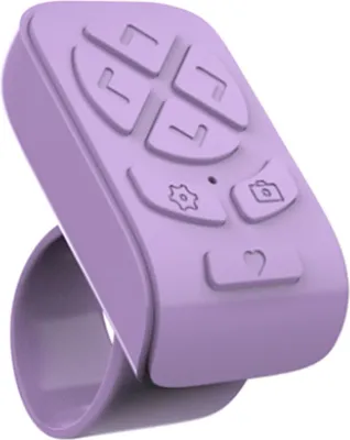 Produktbild von Scrollende Fernbedienung Fingertip Wireless Bluetooth Seitenumblätterer Kamera-Fernauslöser für Mobiltelefon Tablet Lila