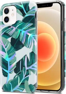 Produktbild von Cadorabo Hülle für Apple iPhone 12 / 12 PRO Schutz Hülle mit Weiß TPU Etui Blumen Flower Cover Case