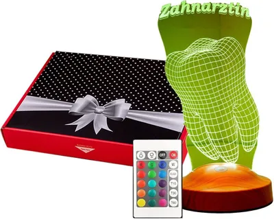 Produktbild von GESCHENKELAMPE 3D LED Nachttischlampe Dentist 3D Bürolicht Geschenk für Zahnärztin und Praxis