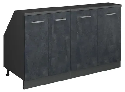 Zdjęcie produktu dla Zestaw szafek na dach skośny Vicco Rion Czarny beton 140 cm Zestaw 2 korpusów szafy głębokość 60 cm, Model 60176