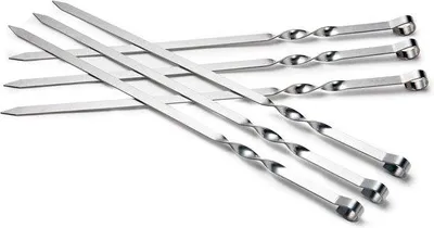 Produktbild von Famanu Grillspieße aus rostfreiem Stahl - wiederverwendbar - 40 cm (10 Stück)
