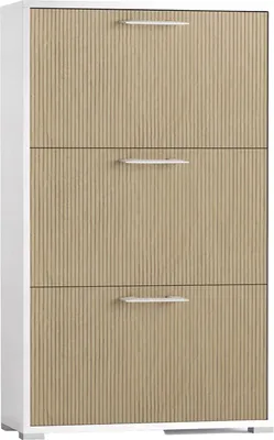 Produktbild von Dmora Schuhschrank Entellina 67x28x112 cm Weiß, 1 Regal, 18 Paar