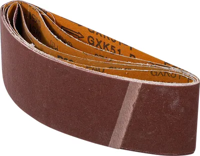 Image de Jeu de bandes abrasives | pour ponceuse à bande | 75 x 533 mm | K 40 - 60 - 80 - 120 - 240 | 5 pièces