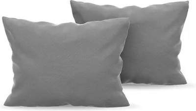 Productafbeelding van Unyqoos® Kussenhoezen 40x70, antraciet – set van 2, microvezel (100% polyester, 85 g/m²), gecertificeerd volgens , zacht