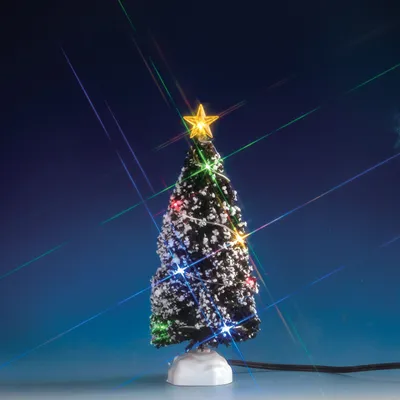Produktbild von Lemax Weihnachtsfigur immergrüner Baum mit 12 mehrfarbigen Lichtern batteriebetrieben