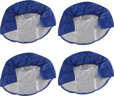 Image de 4pcs 32 -pouces -couvre-roue protection pour RV -camion -voiture -remorque bleu