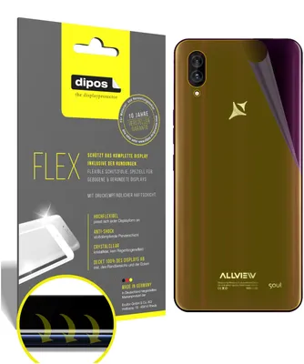 Produktbild von 3x Allview Soul X6 Xtreme Rückseite Schutzfolie Folie, 100% Displayabdeckung,