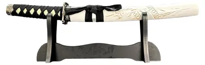 Produktbild von Brieföffner in Form eines japanischen Tanto mit Präsentationsständer – zur Dekoration oder als praktisches Geschenk