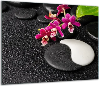 Produktbild von Herdabdeckplatten Glaskeramikkochfeld-Abdeckung Spritzschutz Glas 60x52cm Schwarz