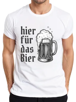 Obrázok produktu pre Tričko s nápisom "Oktoberfest", vhodné na párty s pivom, s motívom tradičného nemeckého oblečenia (kožené nohavice), pre mužov, biela farba, veľkosť M