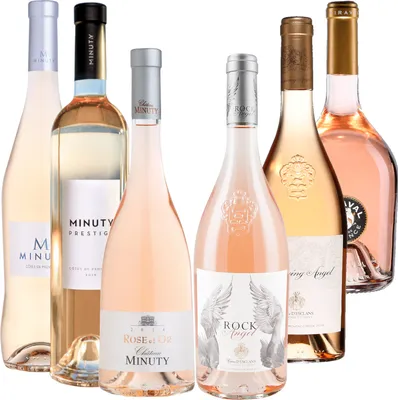 Produktbild von Best Of Provence - Minuty: M & Prestige & Rose et Or / Miraval: Jolie-Pitt / Esclan Whispering Angel & Rock Angel - Rosé Côtes de Provence 2024 75cl