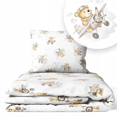 Produktbild von Kinderbettwäsche 90x120 Baumwolle Baby Bettwäsche Set 90x120 + 40x60 Kissenbezug Jungen & Mädchen Kleinkind Bettbezug