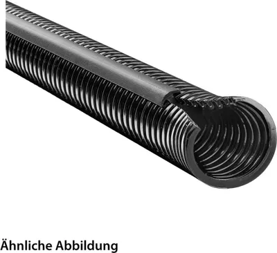 Produktbild von FLEXA Komplettset Wellschlauch / Wellrohr Polyamid PA6 geschlitzt - FZIP-K 34, AD 34,5mm, ID 29,0mm schmales Profil,