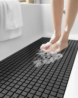 Produktbild von DEXI Badewannenmatte, rutschfest, BPA-frei, latexfrei, maschinenwaschbar, Duschm