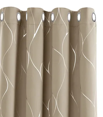 Verdunkelungsvorhänge mit Ösen, Taupe, 132x160 cm, 2er-Set