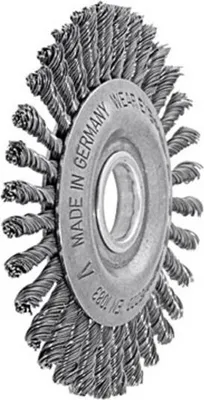 Immagine prodotto di Lessmann Spazzola rotonda stretta diritta, filo d'acciaio 0,50 mm, ⌀ spazzola x ⌀ foro 115X22 mm