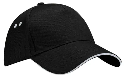 Immagine prodotto di Beechfield - Cappellino "Ultimate" con visiera sandwich per uomo/donna unisex FK1502 (taglia unica) (nero/grigio chiaro)