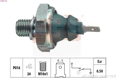 Produktbild von EPS 1.800.138 Öldruckschalter Öldrucksensor für VW Golf IV Schrägheck (1J1) Golf IV Variant (1J5) Lupo (6X1, 6E1) Polo Schrägheck (6N1) für SKODA