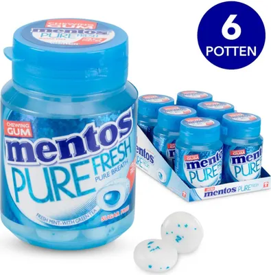 Produktbild von Mentos Frische Minze pur frisch 6 x 60 Gramm Lakritz