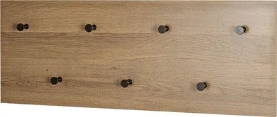 Produktbild von Wandgarderobe >37142< in eiche, schwarz, MDF, Metall - 80x30x5cm (BxHxT)