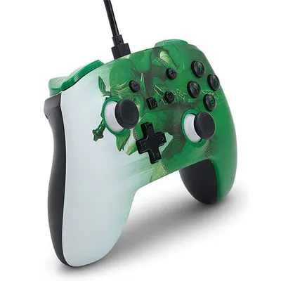 Produktbild von PowerA 1516984-01 Gaming-Controller Grün, Weiß USB Gamepad Analog Nintendo Switch