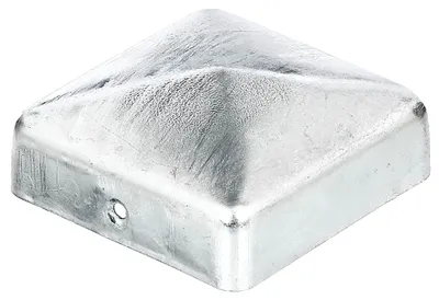 Produktbild von Alberts Pfostenkappe für Holzpfosten eckig mit versenkten Schraublöchern flache Form feuerverzinkt Inhalt pro PE: 10 St. Länge: 70 mm