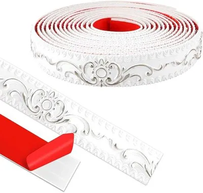 Zdjęcie produktu dla Listwy dekoracyjne z PVC – wodoodporne – 3/5/6 m – białe/srebrne/złote