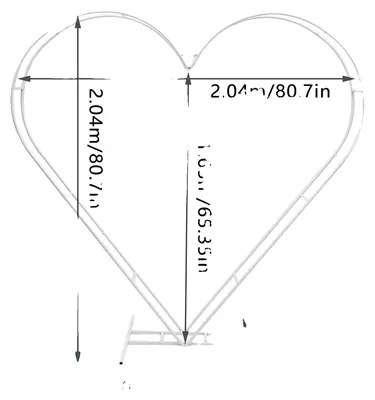 Immagine prodotto di Arco nuziale a forma di cuore, struttura in acciaio resistente, come da immagine, 2,05 metri