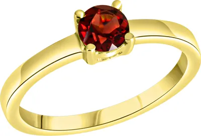 Produktbild von V Ring 925/- Sterling Silber gelb 060 (19,1) Granat rot 273271053V-7