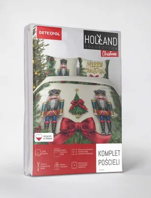 Produktbild von Weihnachts-Bettwäsche-Set 160x200 Nussknacker Weihnachten Holland FROHE WEIHNACHTEN