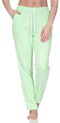 Obrázek produktu pro Dámské pyžamové kalhoty dlouhé Mix & Match - ideální ke kombinování ; dots_green , 48