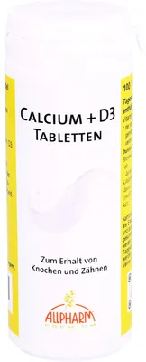 Zdjęcie produktu dla ALLPHARM Calcium + D3 Tabletki dla utrzymania kości i zębów, 100 tabletek