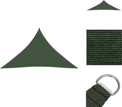 Produktbild von vidaXL Sonnensegel 160 g/m² Dunkelgrün 3,5x3,5x4,9 m HDPE -  Sonnenschirme & Sonnenschutze