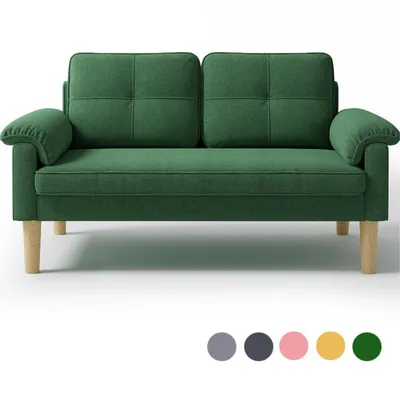 Produktbild von BEALIFE 2-Sitzer Sofa mit Seitenfach | Hautfreundlicher Bezug & solide Konstruktion | 145 x 77 x 77 cm |Grün, AR71