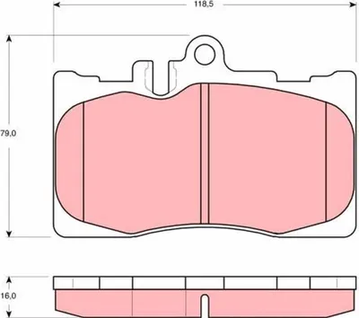 Produktbild von TRW Bremsbeläge Satz Vorne für LEXUS LS (UCF30) GDB3322