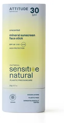Produktbild von Attitude Sunly Zonnebrandstick Gezicht Spf30 Gevoelige Huid (20 gr)