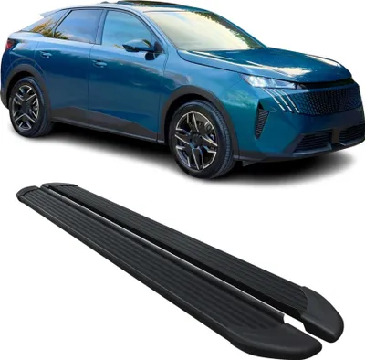 Image de 2024-2025 Peugeot e-3008 Marchepieds Latéraux pédale Aluminium Noir 2Pcs