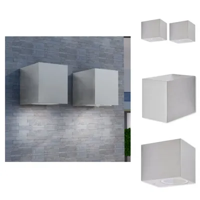 Image de vidaXL Cube lampe murale extérieure 2 pcs - Éclairage extérieur